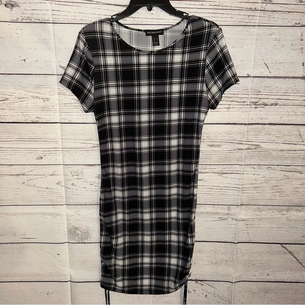 💙Streetwear society plaid dress